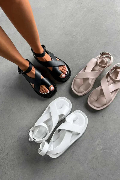Solène | Modern Crossed Sandals