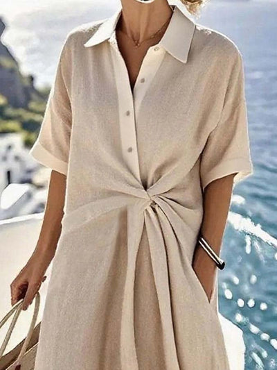 Women'S Loose Solid Color Dress