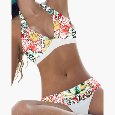 Backless Bikini - Women's Halter Neck Two-Piece Swimwear