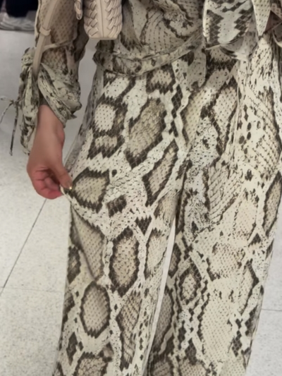 Fashionable snake print set