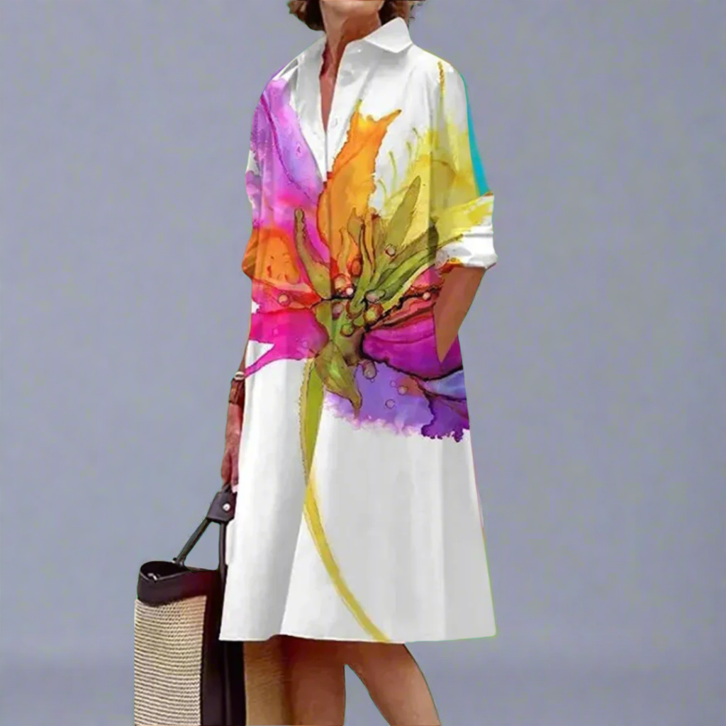 Calliope - Vibrant Lightweight Summer Midi Dress