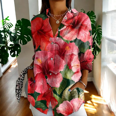 Carla™ | Vintage Floral Print Blouse