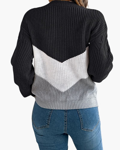 Evie | Chevron Cable-Knit Sweater