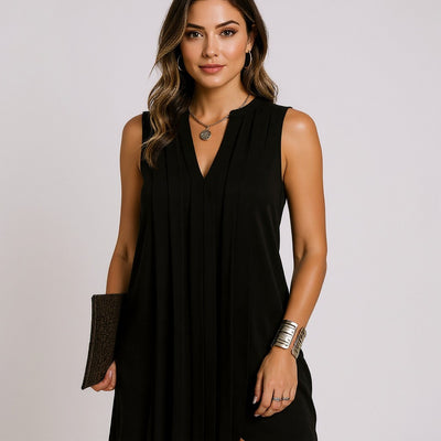 Vera™ | Elegant flattering dress with V-neck