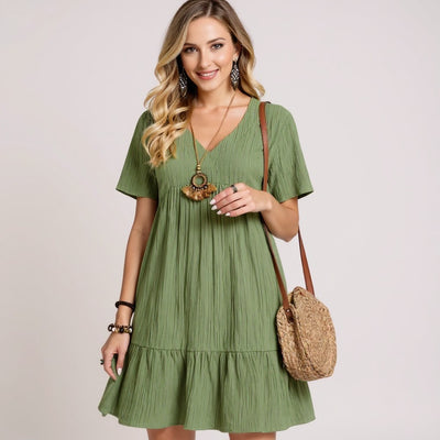 Alani - Tummy-Control Retro V-Neck Dress
