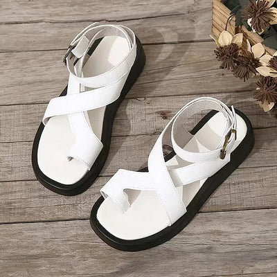 Solène | Modern Crossed Sandals