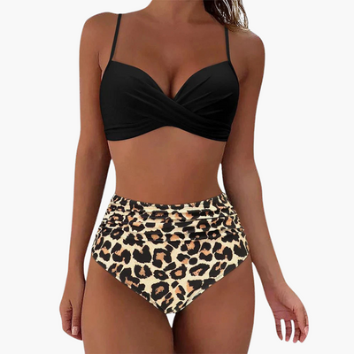 Bandeau Bikini Set - Women's Strapless Two-Piece Swimwear