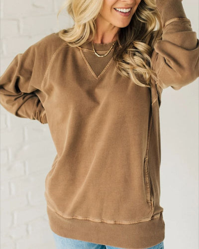 Veronica | Ribbed Pocketed Pullover