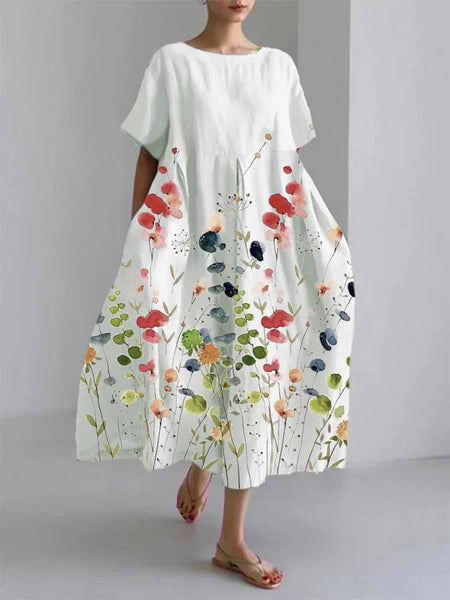VALENTINA | Summer Floral Dress with Flattering Cut and Freedom of Movement