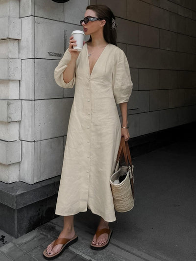 Front Knotted Long Dress