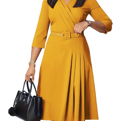 Nicole - Elegant V-neck maxi dress