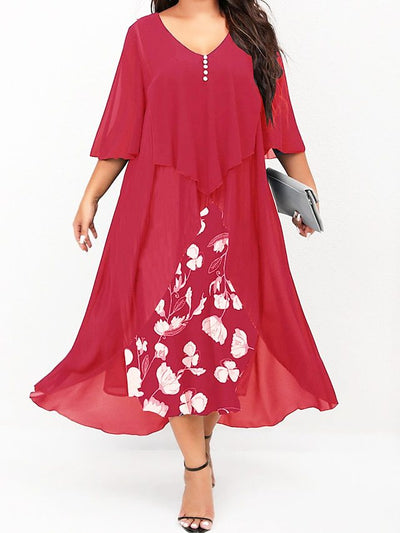 Marina | Flowing Floral Midi Dress