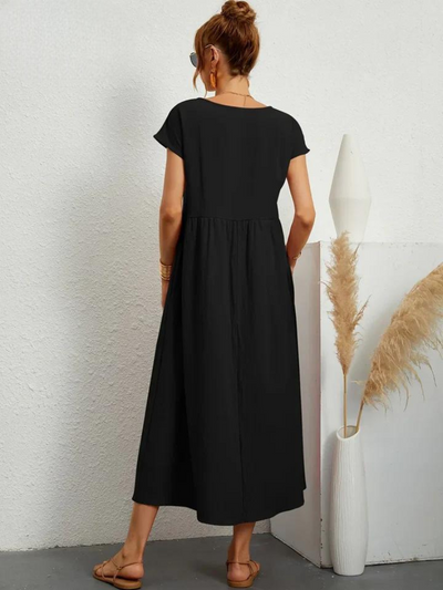 Maelis - Women's Loose Cotton Pocket Dress