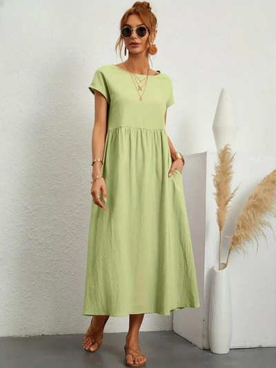 Maelis - Women's Loose Cotton Pocket Dress