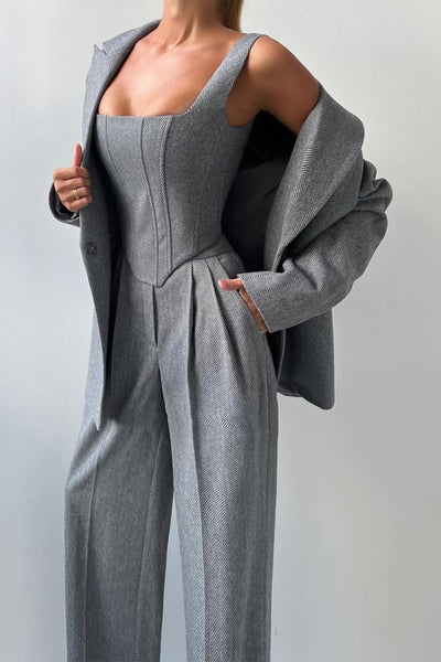 Dolce | Women’s Double-Breasted Blazer 3-Piece Set