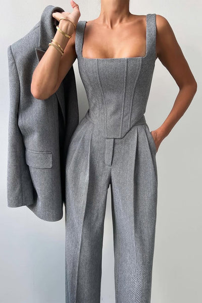 Dolce | Women’s Double-Breasted Blazer 3-Piece Set