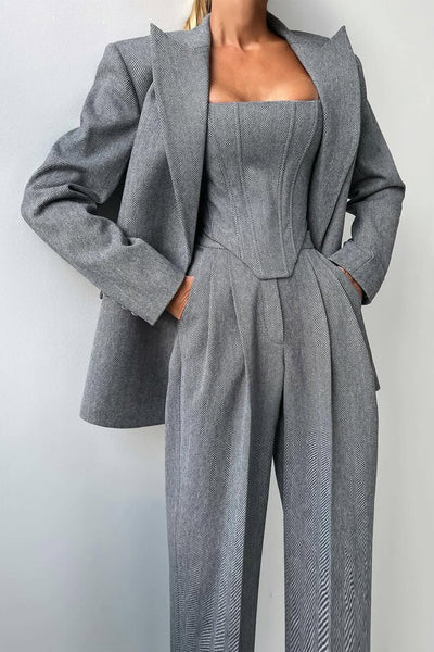 Dolce | Women’s Double-Breasted Blazer 3-Piece Set