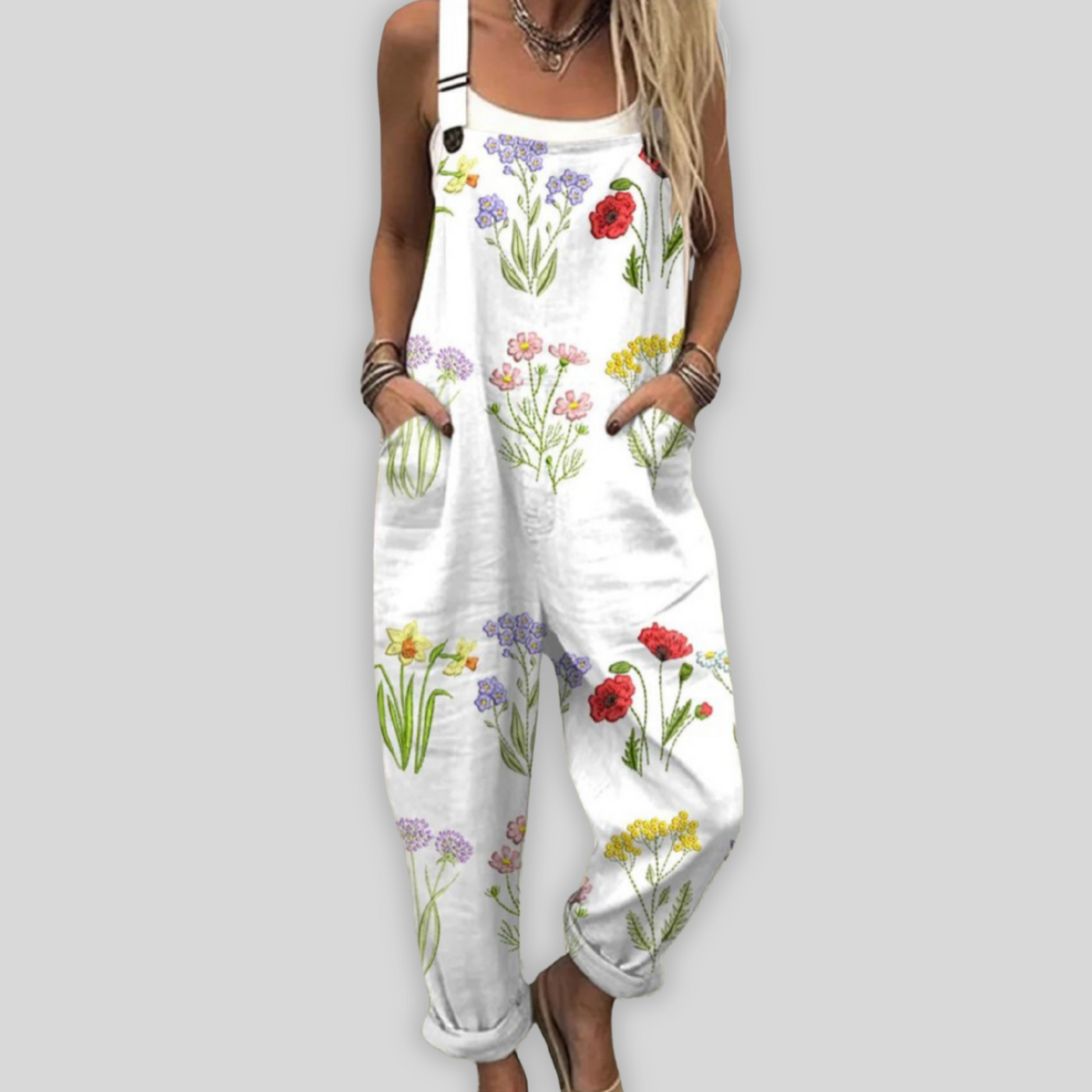 Floriane | Vibrant Floral Dungaree