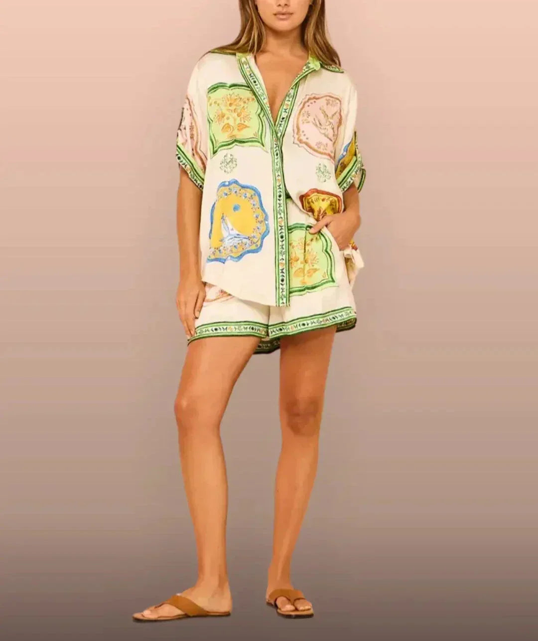 Barrett | Tiles of Life Casual Shorts Set