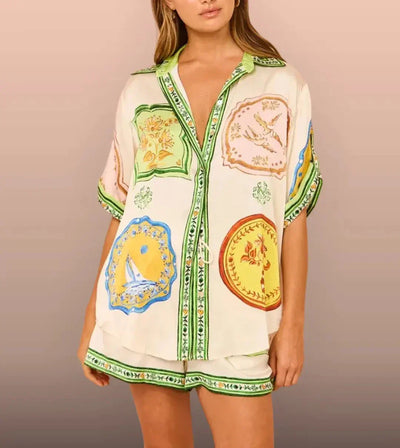 Barrett | Tiles of Life Casual Shorts Set