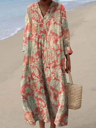 Vintage Abstract Art Print Dress