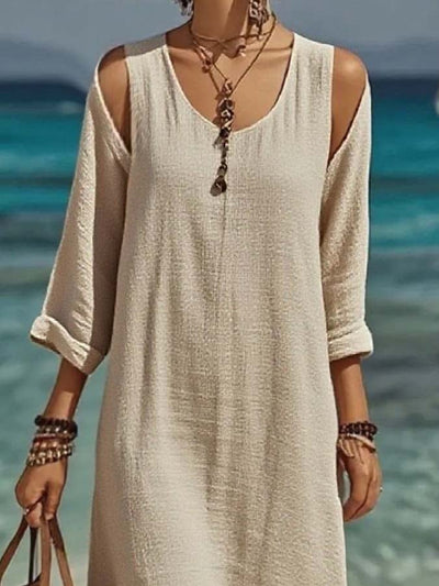 Women'S Loose Solid Color Dress