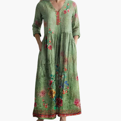 Dorothy - Meadow Rose Tummy Coverage Dress