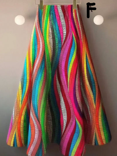 Fashion And Versatile High Waisted Ice Silk Skirt For Summer